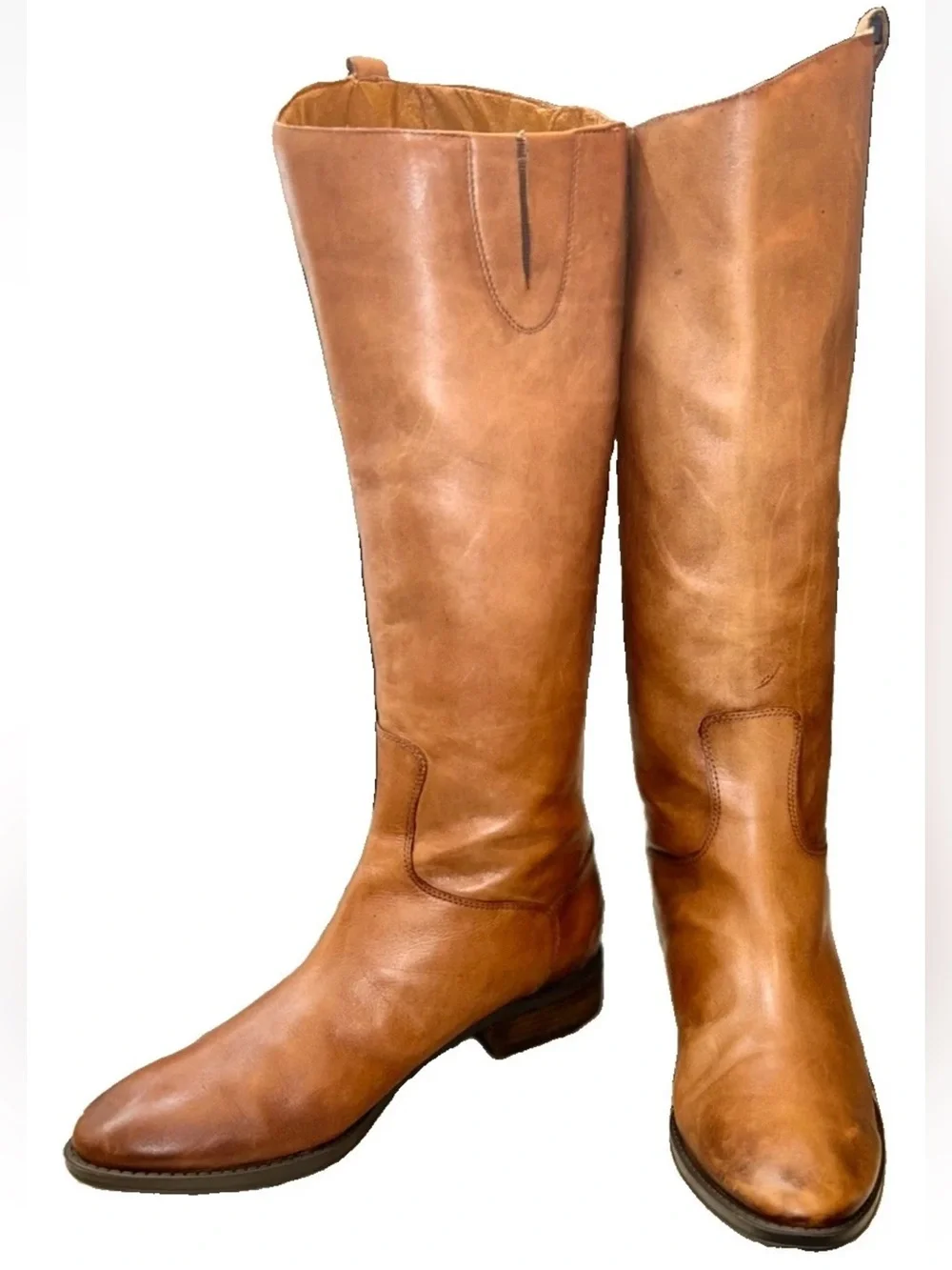 Sam Edelman Penny Whiskey Tan Leather Tall Knee High Riding Boots Women's 9.5M